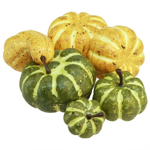 Prodotto Decorazioni sparse decorazioni autunnali zucche giallo verde Ø2–4,5 cm 12 pz