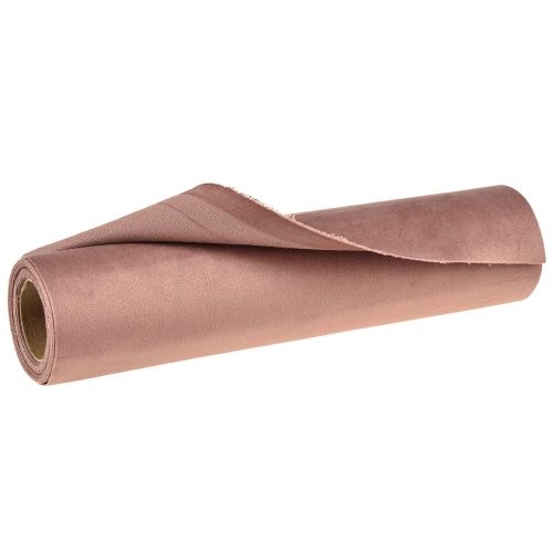 Prodotto Runner da tavolo in velluto rosa antico, 28×270 cm - Elegante runner da tavolo in tessuto decorativo per la decorazione della tua tavola festiva