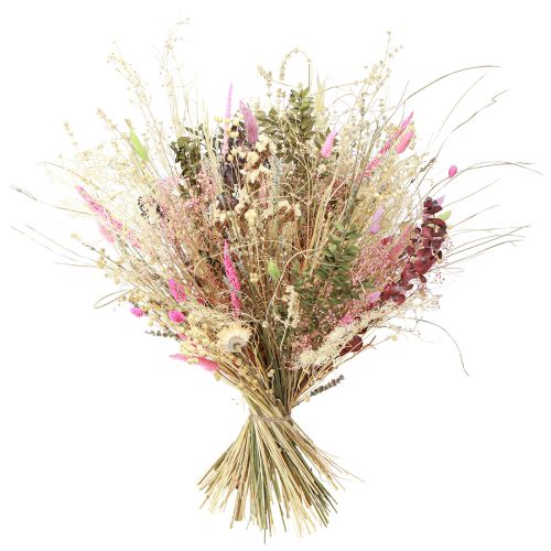 Prodotto Mazzo di fiori secchi rosa verde Lagurus eucalipto 150g