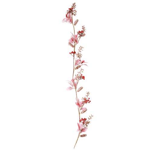 Prodotto Ghirlanda natalizia ramo di bacche con coni rosso rosa 130 cm