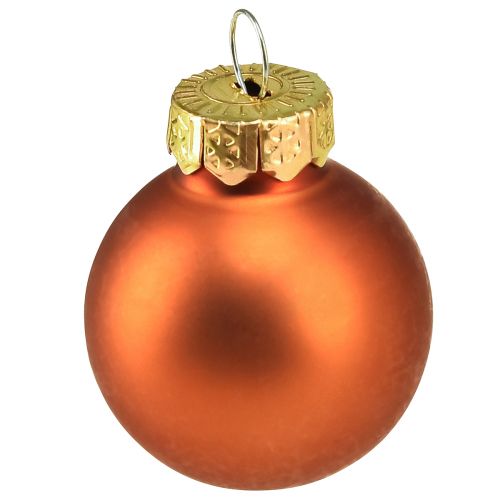 Prodotto Palline di Natale mini palline di vetro arancioni Ø2,5 cm 22 pezzi