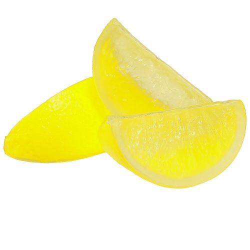 Prodotto Fette di limone artificiale decorazione limone 7×3,5×3 cm 48pz