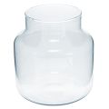 Floristik24 Vaso in vetro Vaso rotondo per fiori grande 100% vetro riciclato H20 Ø17cm