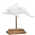 Floristik24 Decoro delfino Albasia Maritime decoro in legno bianco 28×6,5×26 cm
