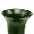 Floristik24 Vaso tombale 42 cm vaso verde scuro decorazione tomba lutto floristica 5 pezzi