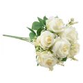 Floristik24 Rose artificiali Bouquet di fiori artificiali Rose bianche Pick 42 cm