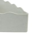 Floristik24 Ciotola in plastica cuore per piante bianco grigio 21×14,5×5,5 cm