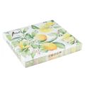 Floristik24 Tovaglioli bianchi con decoro estivo limoni 33x33 cm 20pz