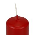 Floristik24 Candele a colonna rosse Candele dell&#39;Avvento piccole rosso antico 60/40mm 24 pezzi