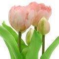 Floristik24 Fiori Artificiali in Vaso Tulipani Artificiali Rosa Gialli 22,5 cm