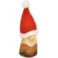 Floristik24 Gnomo decorativo Gnomo natalizio in legno con cappello rosso naturale 10/12 cm 4 pezzi