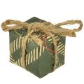 Floristik24 Mini set scatole regalo in carta, rosso-verde-naturale, 2,5x3 cm 18 pezzi - Decorazione natalizia