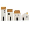 Floristik24 Case decorative in legno case legno bianco marrone 4,5-8 cm 4 pezzi