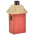 Floristik24 Portacandele casa portacandele in legno rosso H14,5 cm 2 pezzi