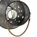 Floristik24 Lanterna sospesa in metallo antracite con stelle – Ø18,5 cm, altezza 50 cm – elegante illuminazione per interni ed esterni