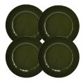 Floristik24 Elegante piatto in plastica verde scuro - 28 cm - Ideale per allestire e decorare la tavola con stile