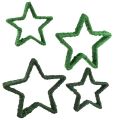 Floristik24 Stella da appoggiare Decorazione natalizia juta verde 13/18 cm 4pz