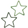 Floristik24 Stelle di iuta per decorazioni natalizie stelle di Natale verdi 15 cm 8 pezzi