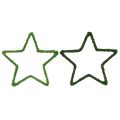 Floristik24 Stelle di iuta per decorazioni natalizie stelle di Natale verdi 15 cm 8 pezzi