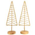 Floristik24 Supporto per decorazione albero di Natale in metallo legno naturale H39 cm 2 pezzi