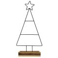 Floristik24 Albero di Natale in metallo con stella e vassoio - 25x18x66 cm - Moderna decorazione natalizia