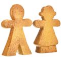 Floristik24 Decorazione natalizia omino e donna di pan di zenzero in ceramica 16 cm 2 pezzi