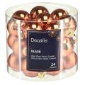 Floristik24 Palline di Natale mini palline di vetro arancioni Ø2,5 cm 22 pezzi