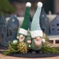 Floristik24 Gnomi natalizi decorazione gnomi in legno verde menta H14cm 6 pezzi