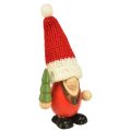 Floristik24 Gnomi natalizi gnomi decorativi in legno rosso verde H10,5/12 cm 6 pezzi